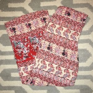 Patterned High Waisted Pants